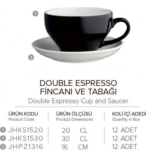 DOUBLE ESPRESSO FİNCANI VE TABAĞI
