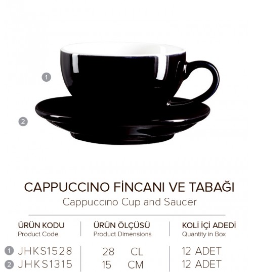 CAPPUCCİNO FİNCANI VE TABAĞI